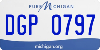MI license plate DGP0797