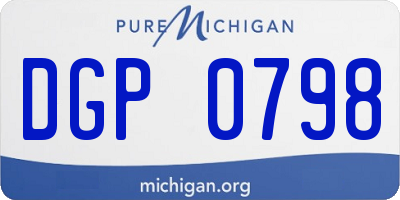 MI license plate DGP0798