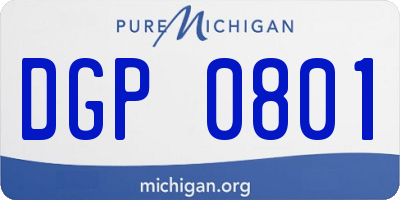 MI license plate DGP0801