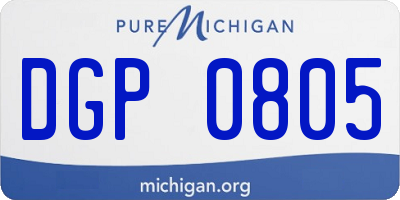 MI license plate DGP0805