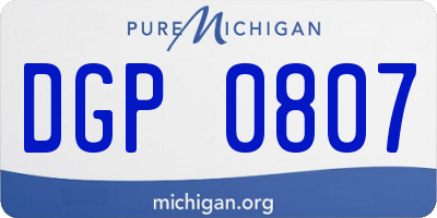 MI license plate DGP0807