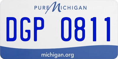 MI license plate DGP0811