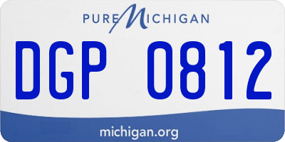 MI license plate DGP0812