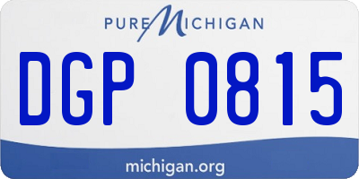 MI license plate DGP0815