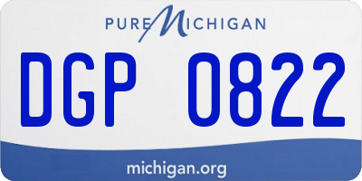 MI license plate DGP0822