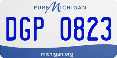 MI license plate DGP0823