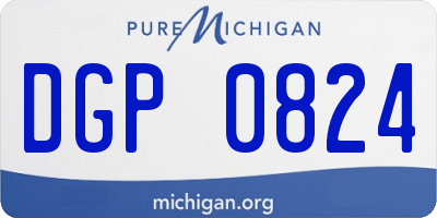 MI license plate DGP0824