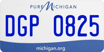 MI license plate DGP0825