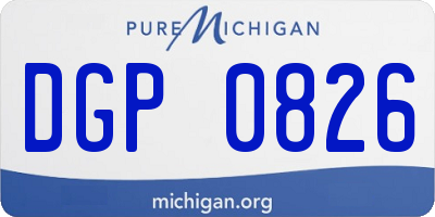 MI license plate DGP0826