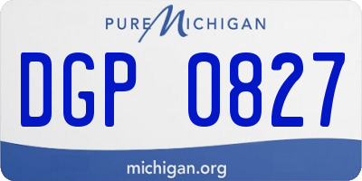 MI license plate DGP0827