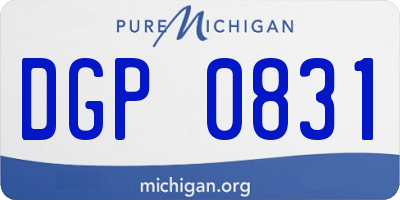 MI license plate DGP0831
