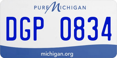 MI license plate DGP0834