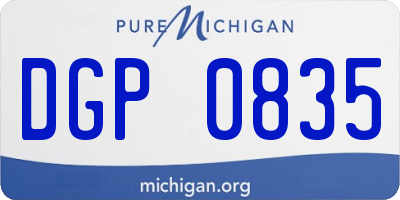 MI license plate DGP0835