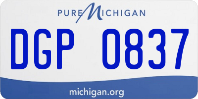 MI license plate DGP0837