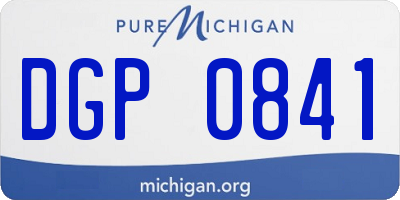 MI license plate DGP0841