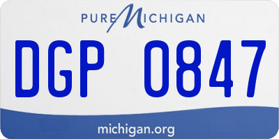 MI license plate DGP0847