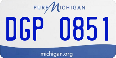 MI license plate DGP0851