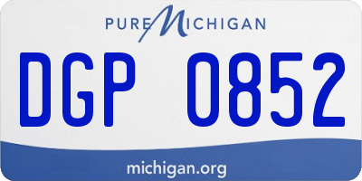 MI license plate DGP0852