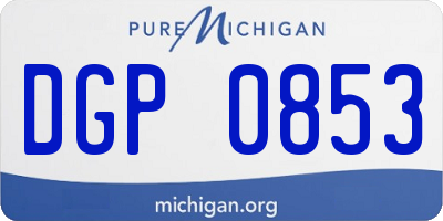 MI license plate DGP0853