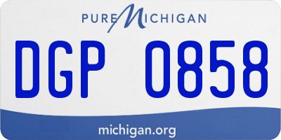 MI license plate DGP0858