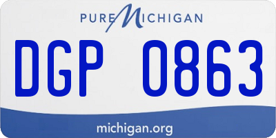 MI license plate DGP0863