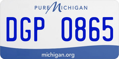 MI license plate DGP0865
