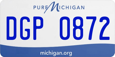 MI license plate DGP0872