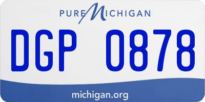 MI license plate DGP0878