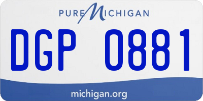 MI license plate DGP0881