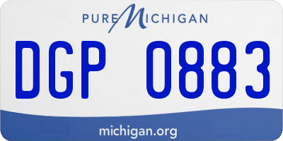 MI license plate DGP0883