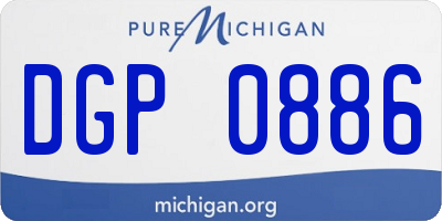 MI license plate DGP0886