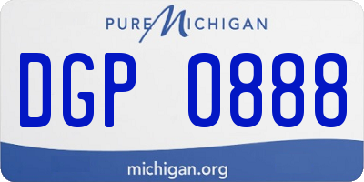 MI license plate DGP0888