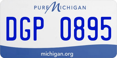 MI license plate DGP0895