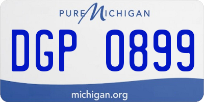 MI license plate DGP0899
