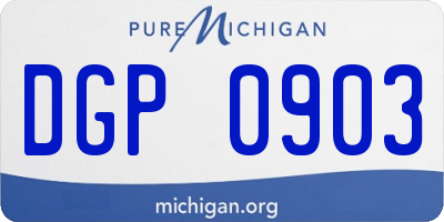 MI license plate DGP0903