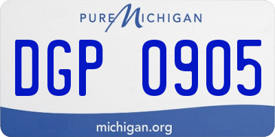 MI license plate DGP0905