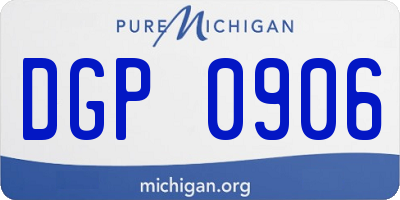 MI license plate DGP0906