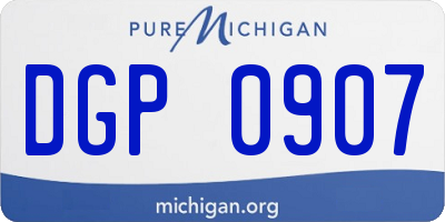 MI license plate DGP0907