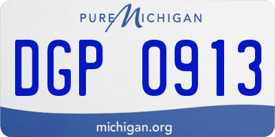MI license plate DGP0913