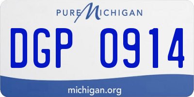 MI license plate DGP0914