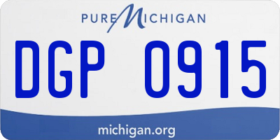 MI license plate DGP0915