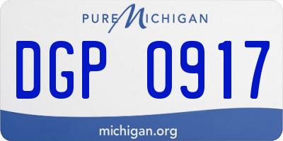MI license plate DGP0917