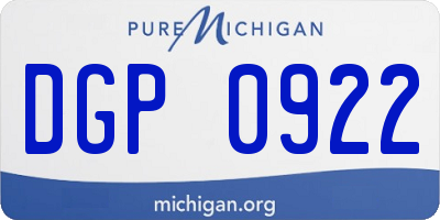 MI license plate DGP0922