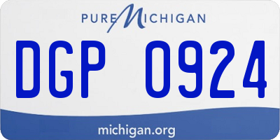 MI license plate DGP0924
