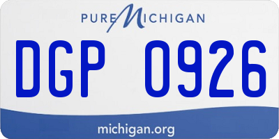 MI license plate DGP0926