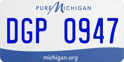MI license plate DGP0947