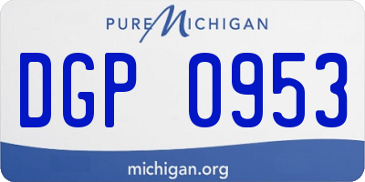 MI license plate DGP0953