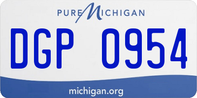 MI license plate DGP0954