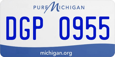 MI license plate DGP0955