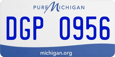 MI license plate DGP0956